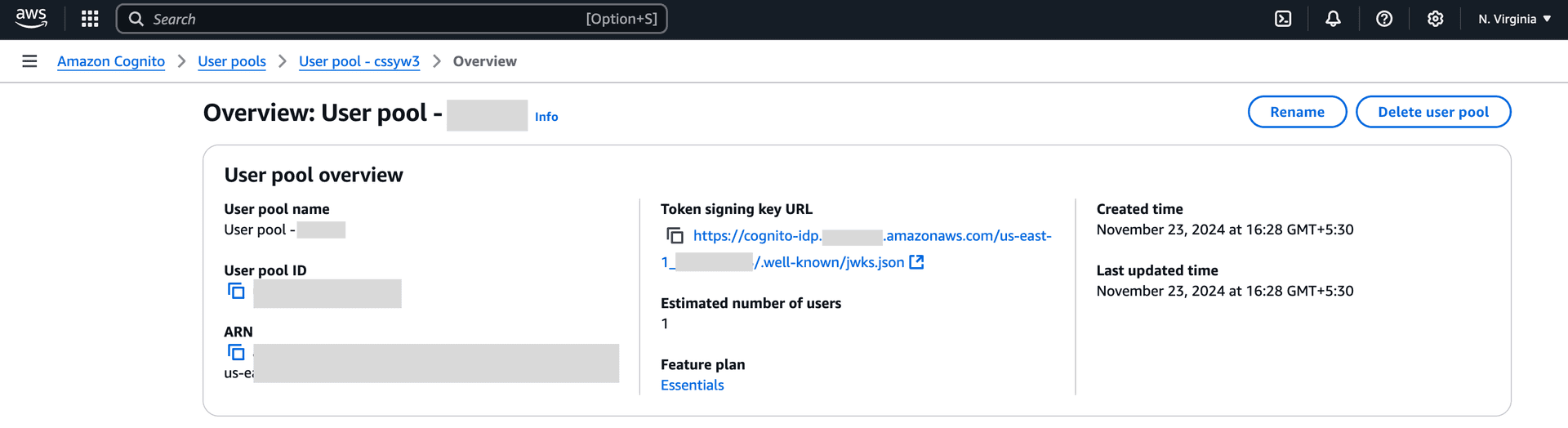 Find your AWS Cognito JWKS URL
